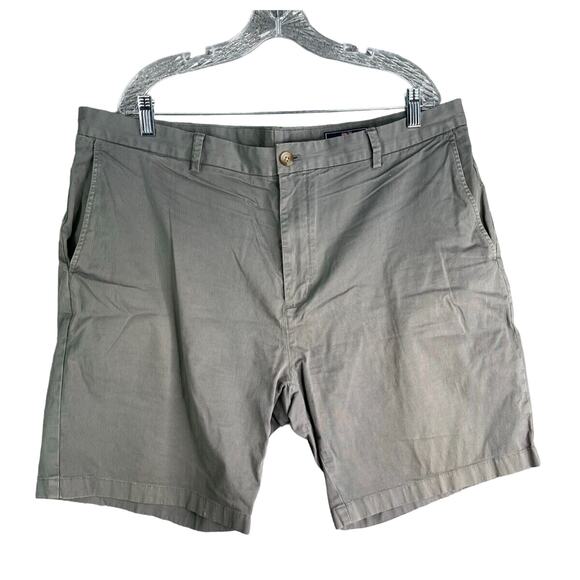 Vineyard Vines Shorts Mens 40 Gray Bermuda Breaker Golf Cotton Zip Close Pockets - Picture 1 of 10